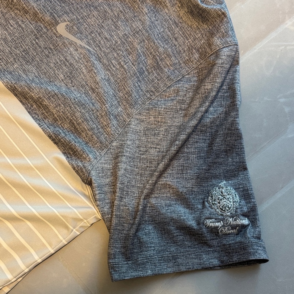 Nike Men's Tiger Woods Charcoal and Cream Polo Shirt - Picture 4 of 5